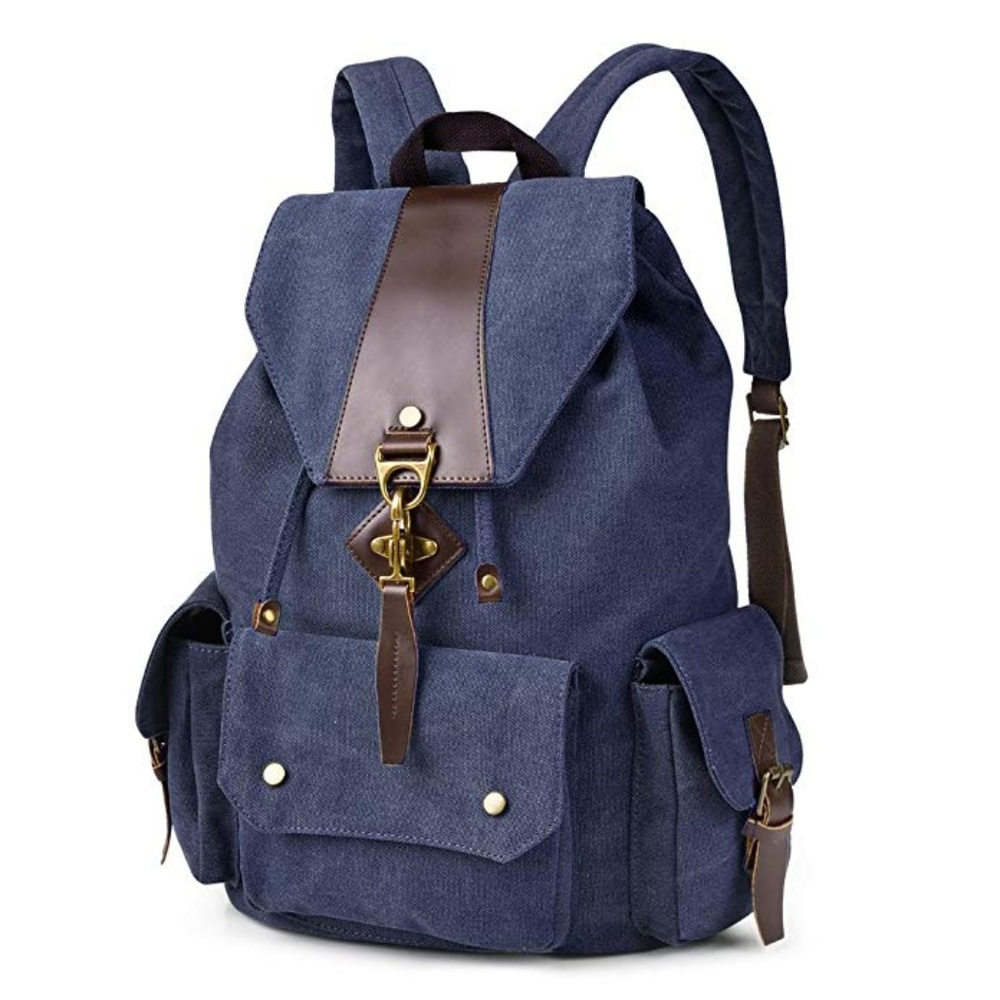 Mens "Franklin" Vintage Casual Canvas Backpack